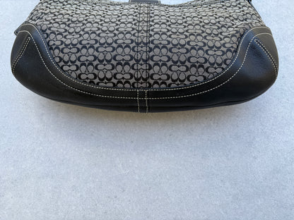 Coach Soho Black Monogram Shoulder Bag