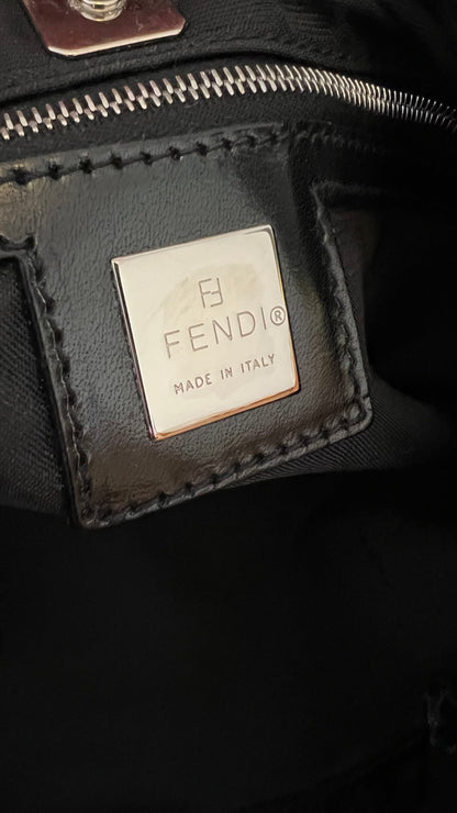 Fendi Zucca shoulder bag in black canvas