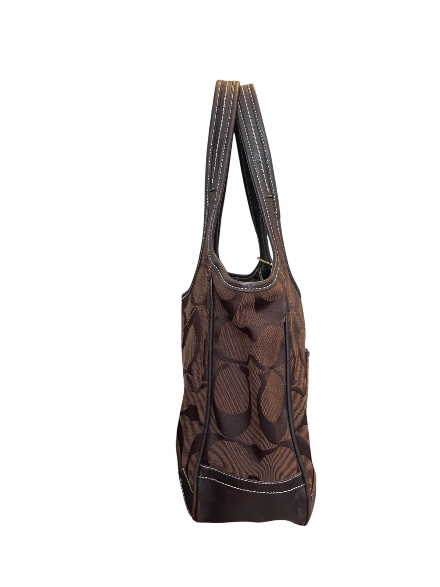 Coach Brown Signature Ergo Shoulder Bag