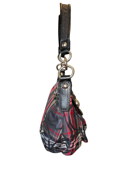 Coach Poppy Tartan Two Way Shoulder Bag