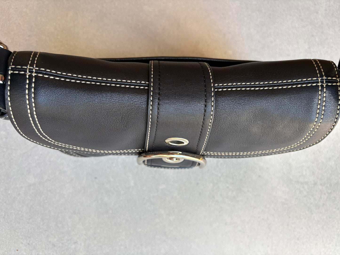 Coach Soho Black Leather Shoulder Bag