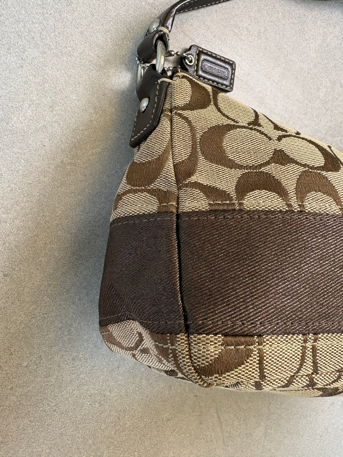 Coach Beige and Brown Pouch