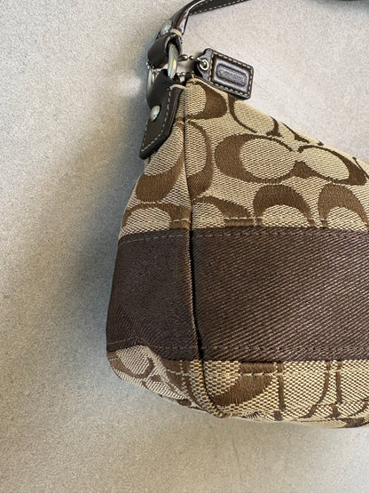 Coach Beige and Brown Pouch