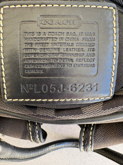 Coach Black Boston Monogram Bag