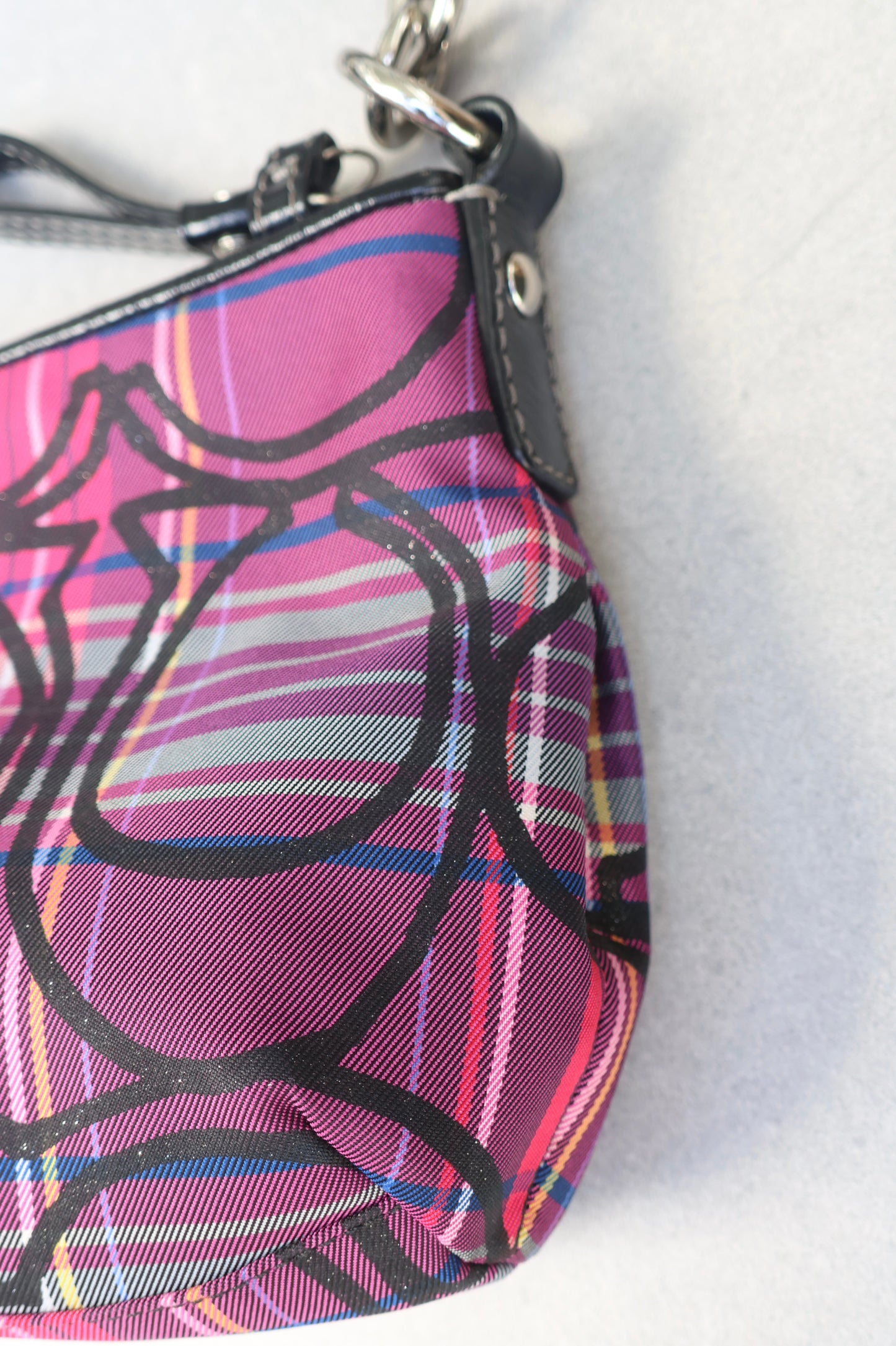 Coach Poppy Tartan Shoulder Bag