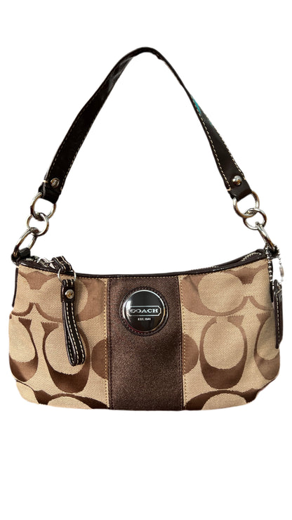 Coach Signature Print Monogram Two Way Shoulder Bag