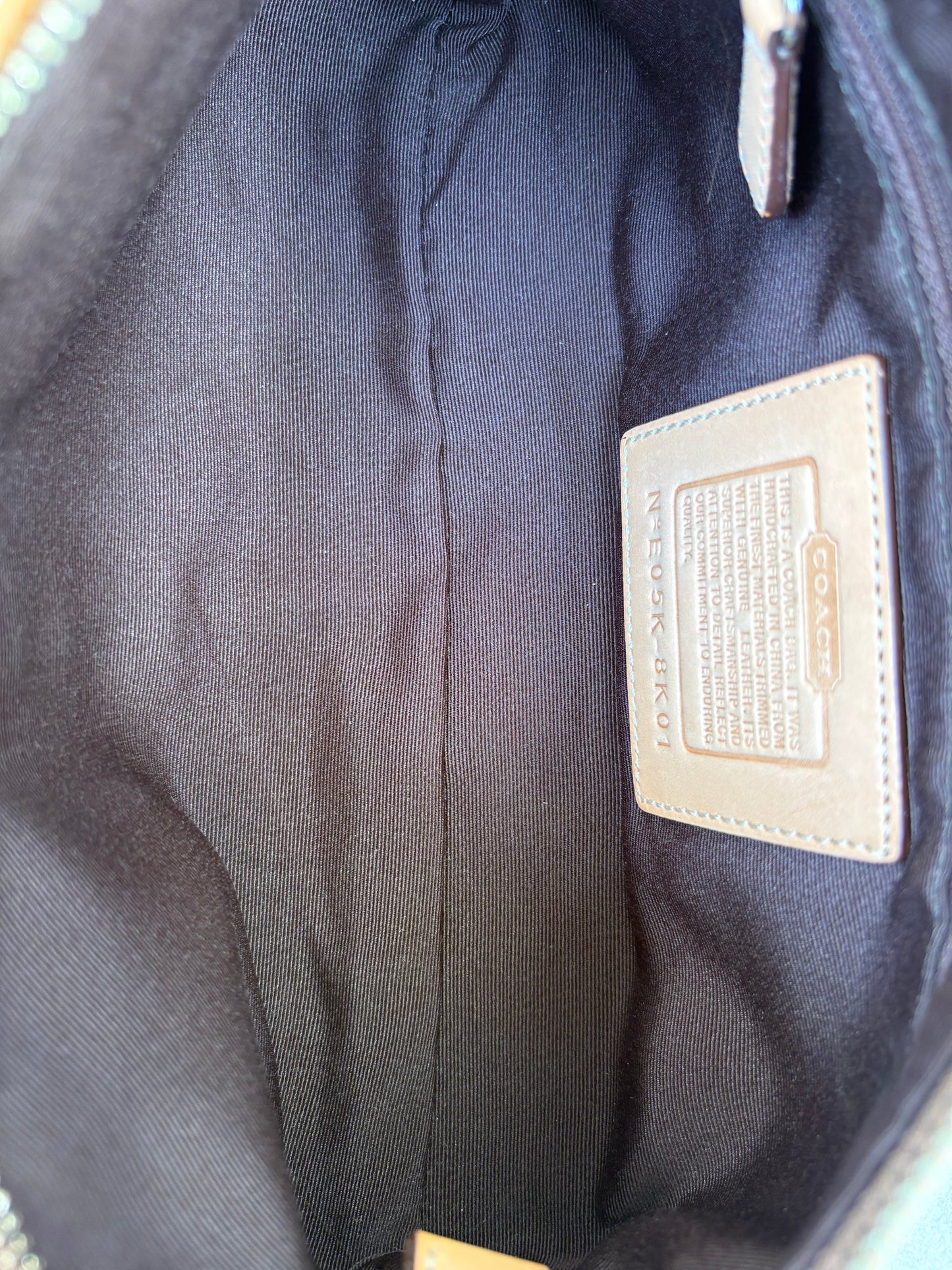 Coach Signature Brown Shoulder Bag
