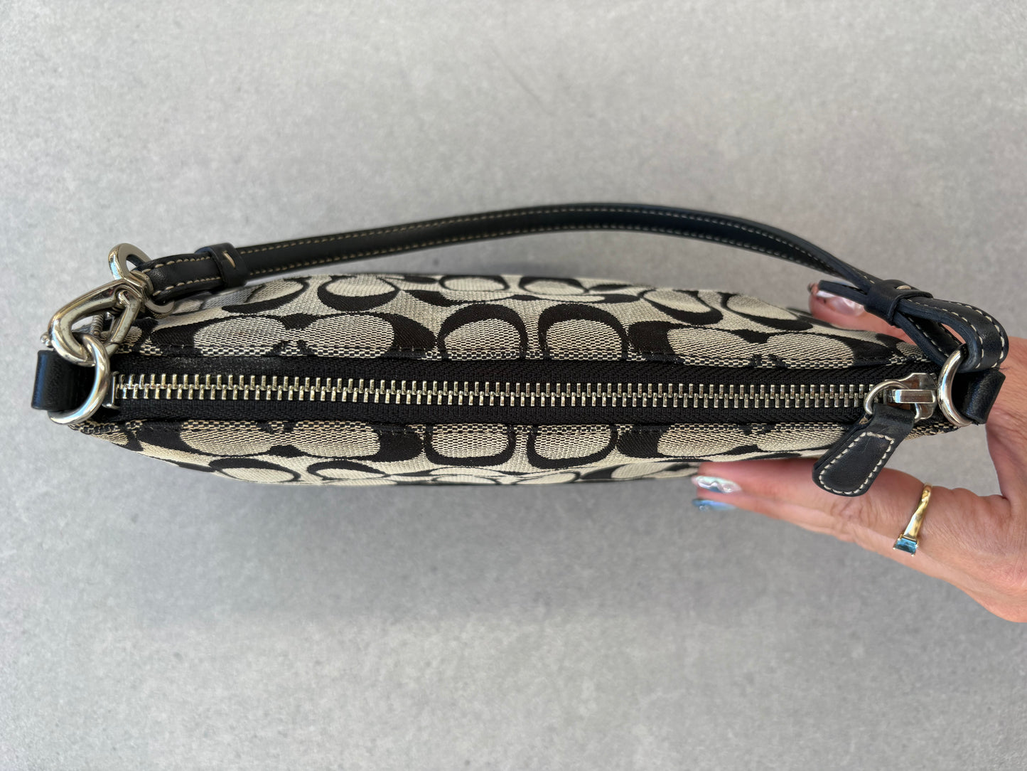 Coach Signature Monogram Demi Black