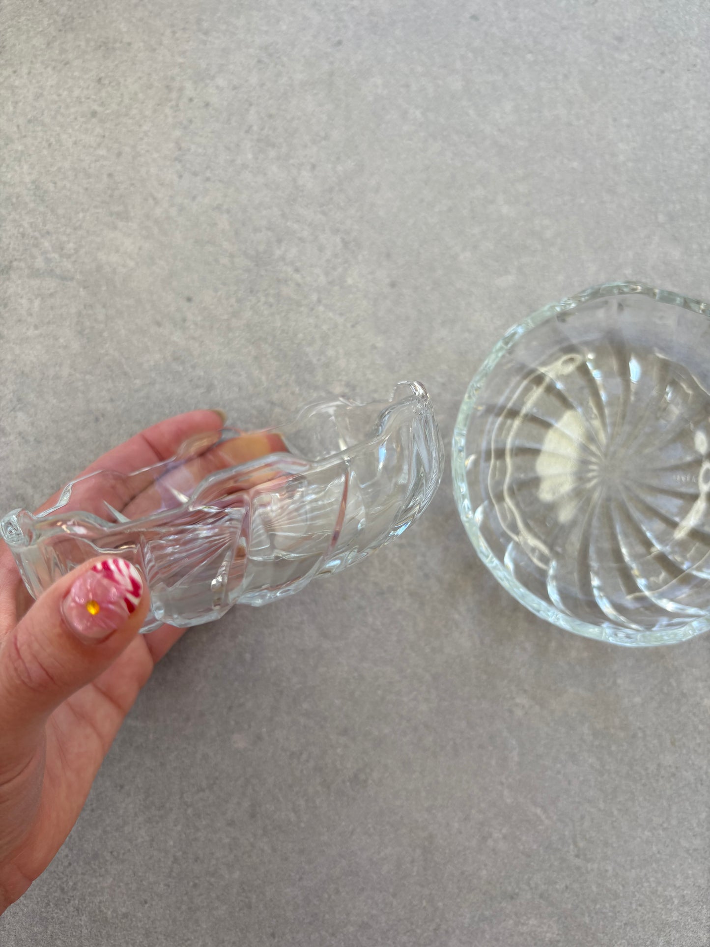 Vintage Glass Jewellery Dish, Made in Italy