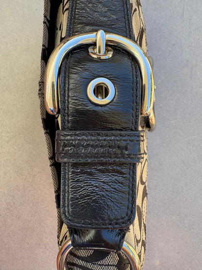 Coach Soho Black and Grey Monogram