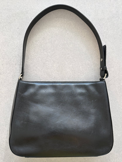 Burberry Beige Nova Check and Black Leather Shoulder bag