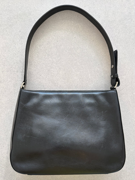 Burberry Beige Nova Check and Black Leather Shoulder bag