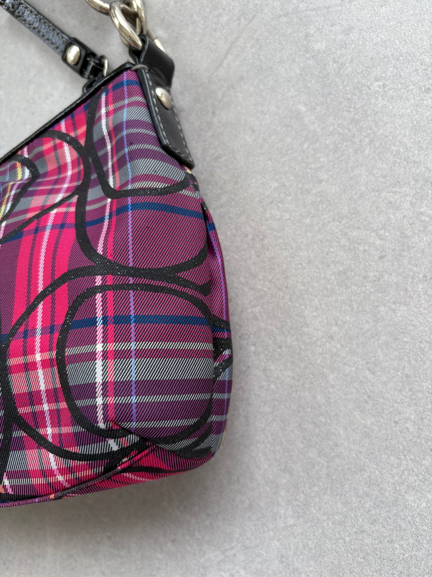 Coach Poppy Tartan Shoulder Bag