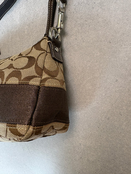 Coach Beige and Brown Pouch