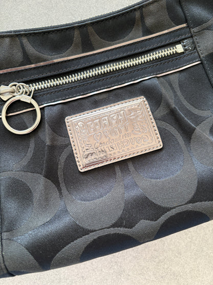 Coach Poppy Black Poppy Two-Way Handbag