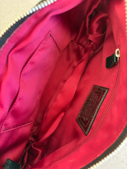 Coach Poppy Black Monogram Shoulder Bag