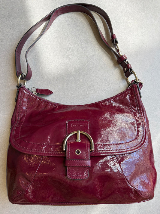 Coach Soho Plum Patent Leather Shoulder Bag