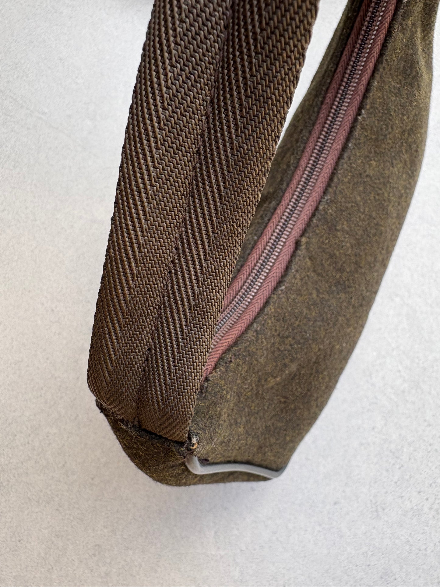 Prada Brown Re-edition 2000 Wool Bag
