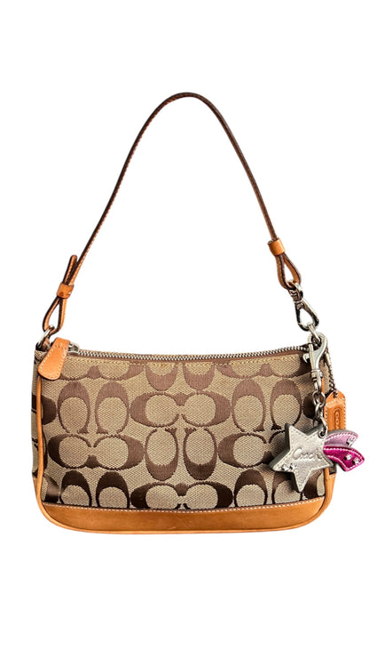Coach Signature Demi Tan Bag, Coach Star Charm