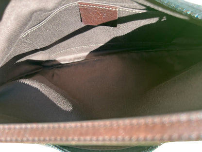 Gucci Brown GG Canvas and Leather Pochette