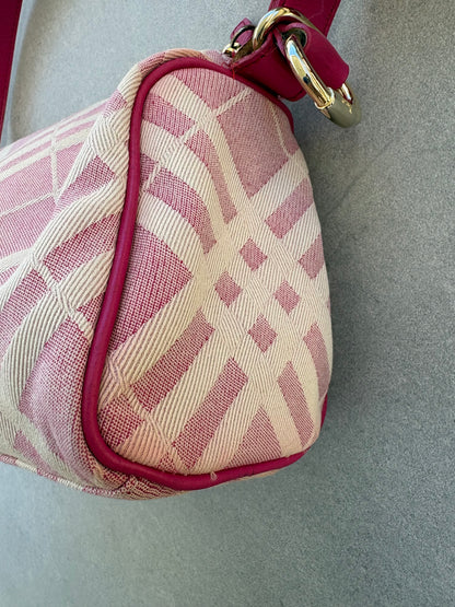 Burberry Pink Nova Check Mini Shoulder Bag