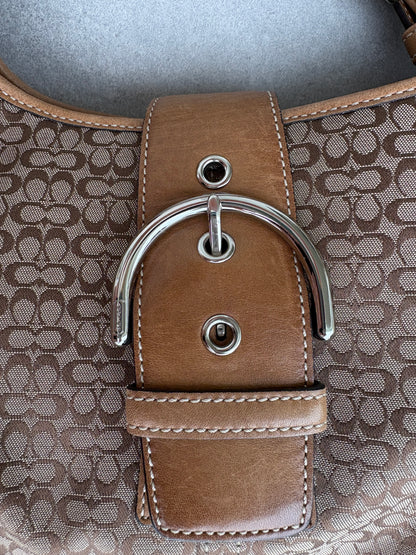 Coach Brown Monogram Signature Shoulder Bag