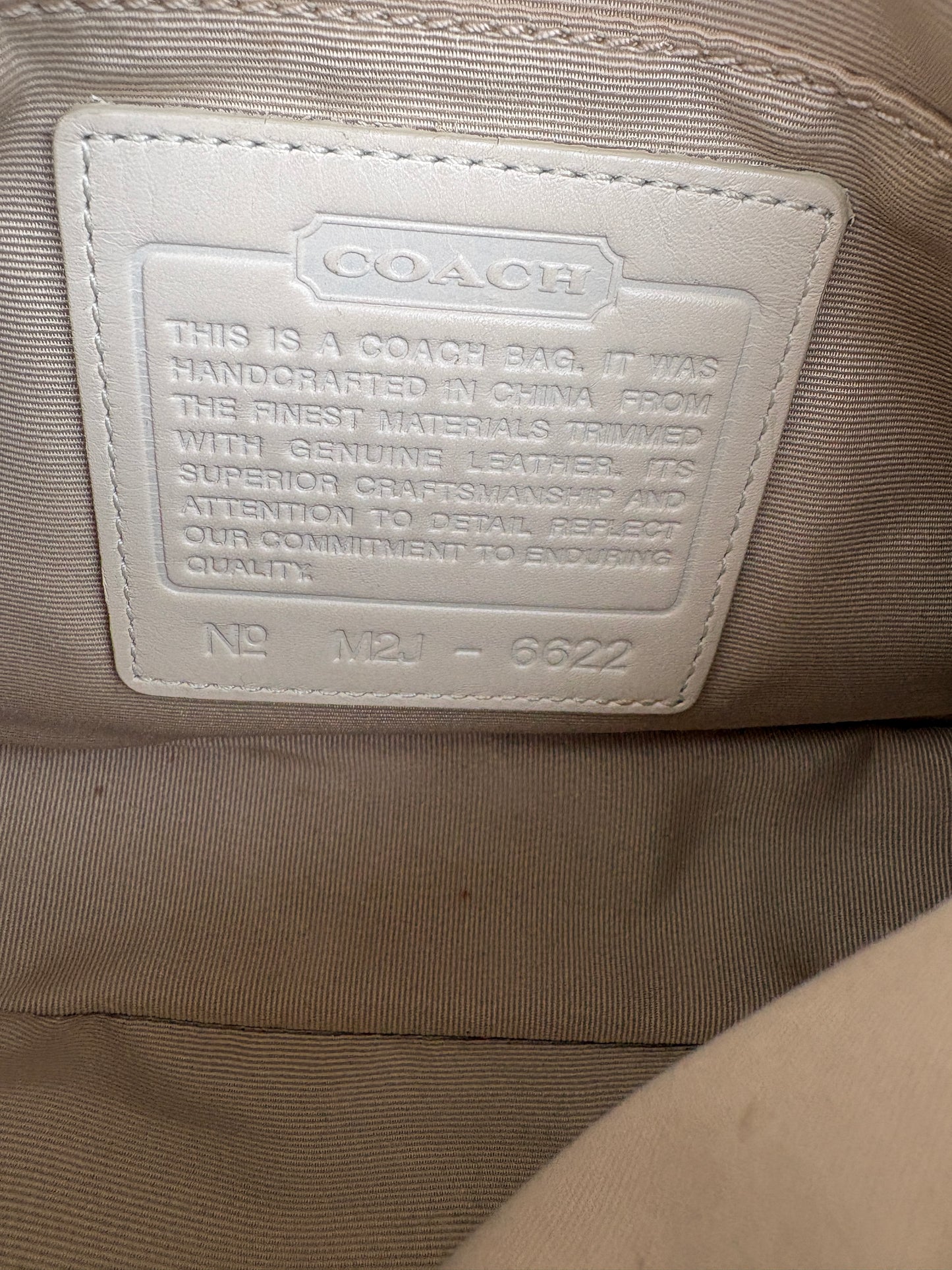 Coach Demi Beige Shoulder Bag