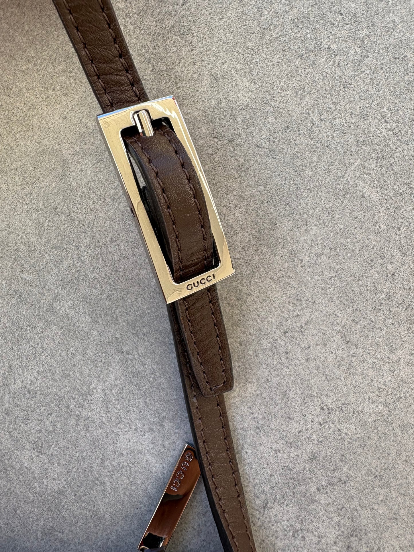 Gucci Brown GG Canvas and Leather Shoulder Bag