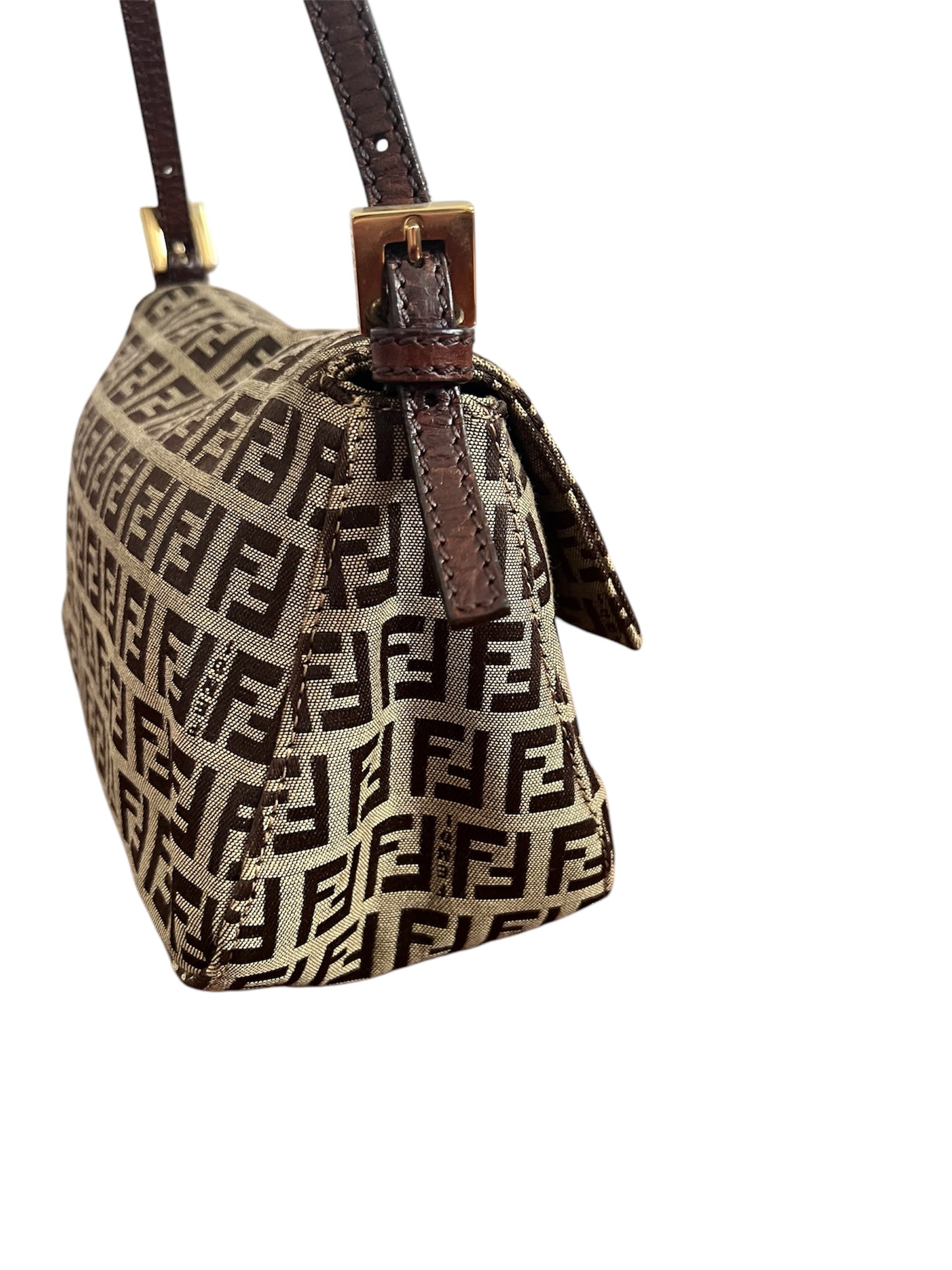 Fendi Zucchino Mini Manma Bucket Shoulder Bag