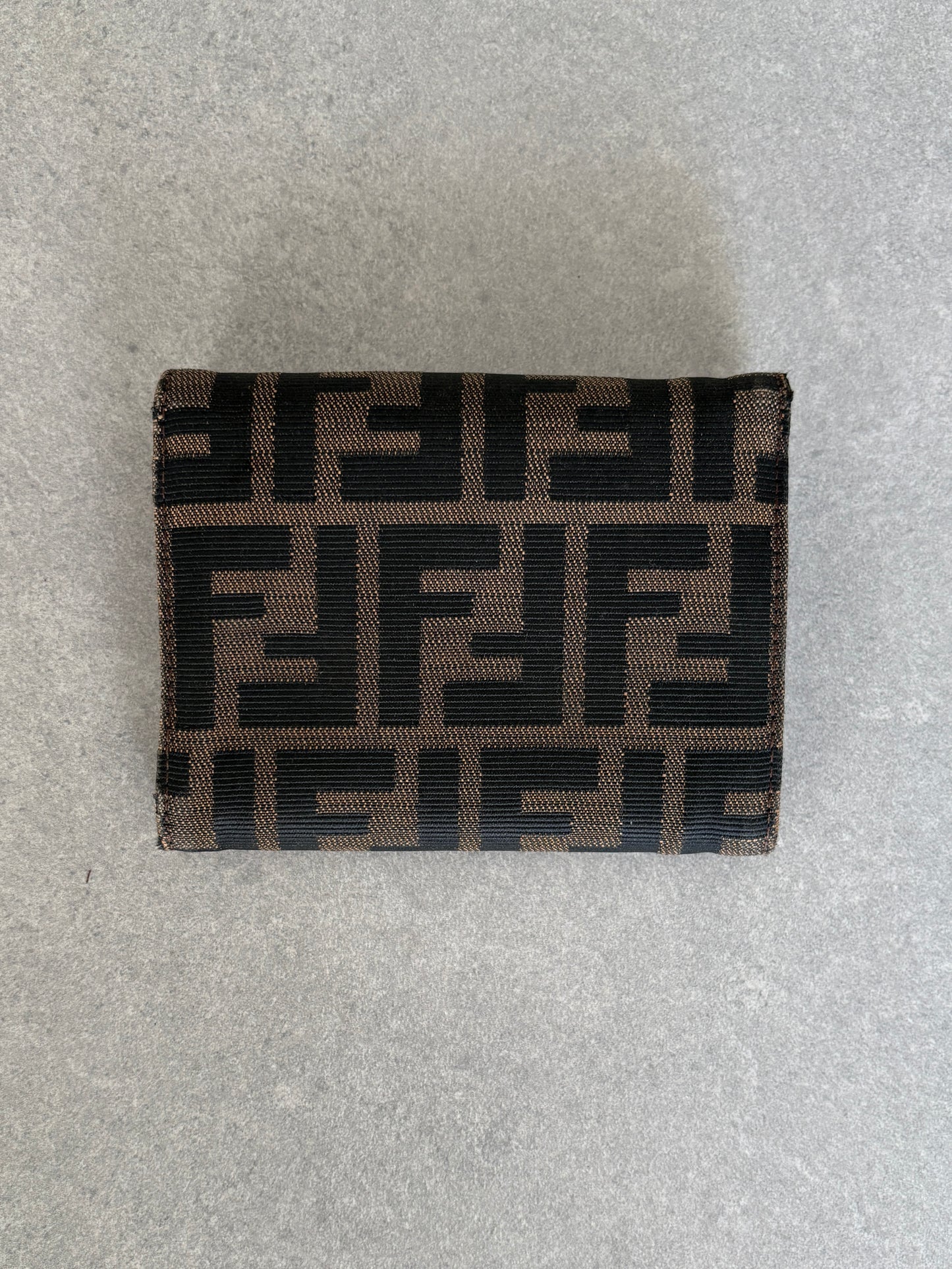 Fendi Zucca Canvas and Leather Wallet
