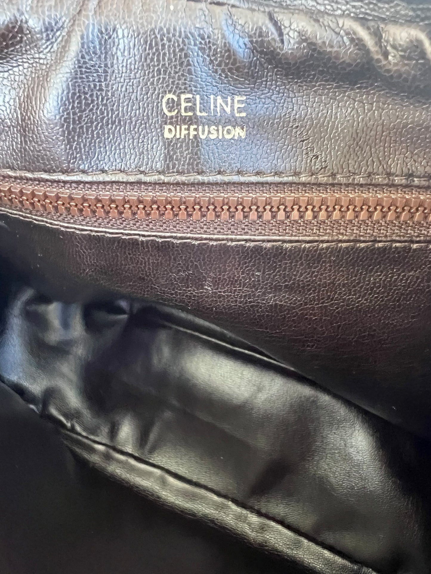 Celine Macadam Triomphe One Shoulder Bag Beige