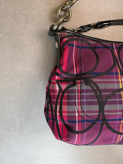 Coach Poppy Tartan Shoulder Bag