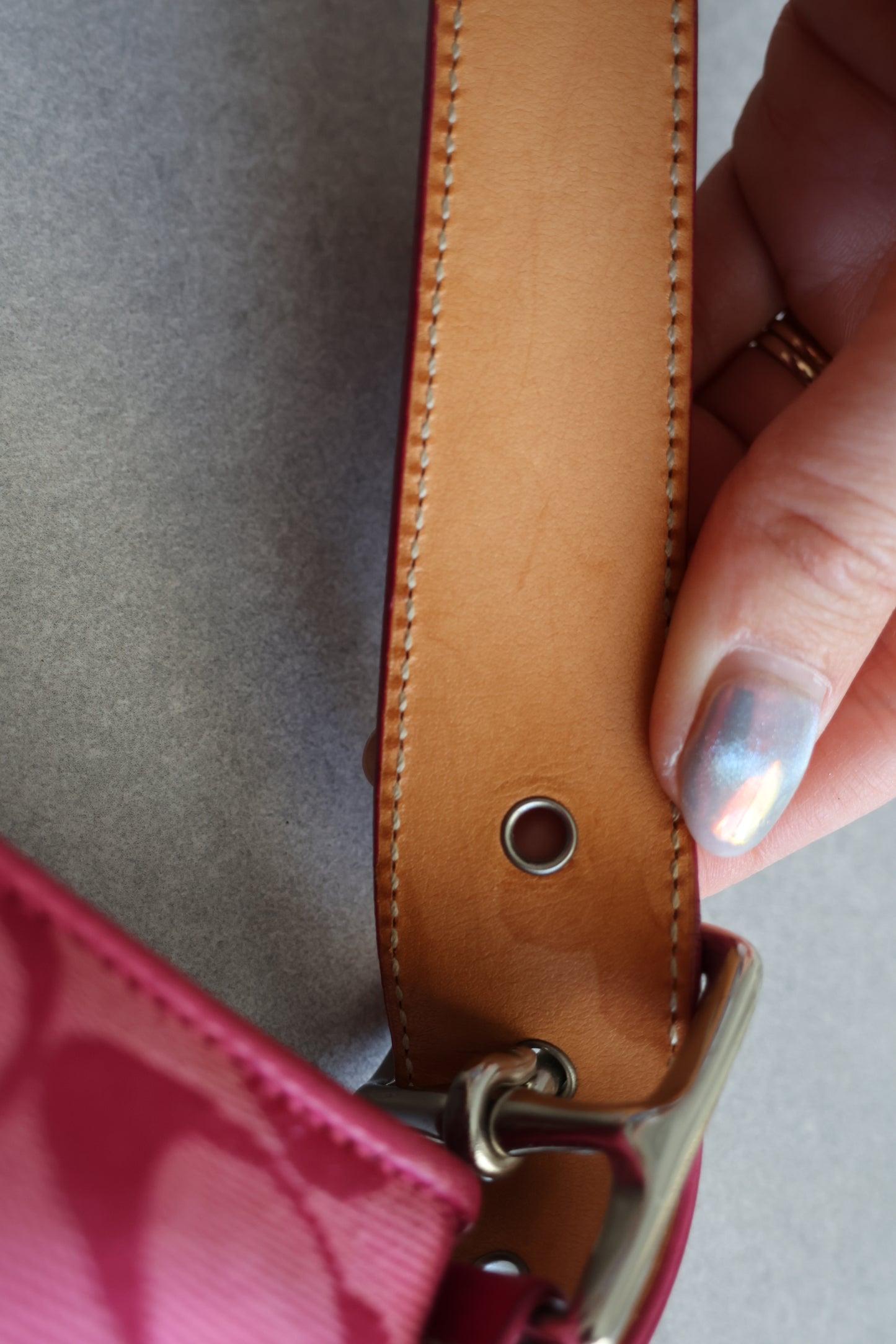 Coach Demi RARE Pink Baguette Shoulder Bag