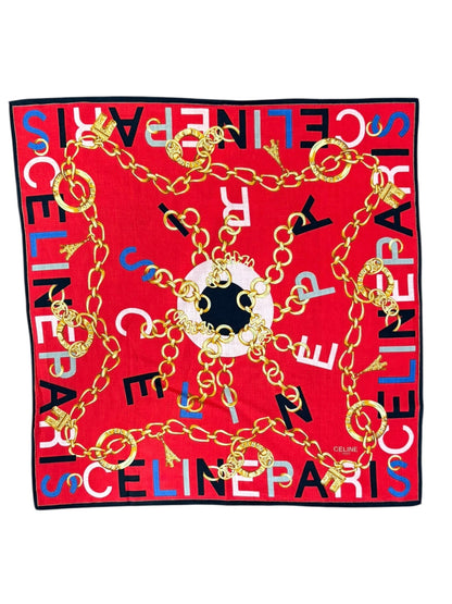 Celine Chain Scarf Red