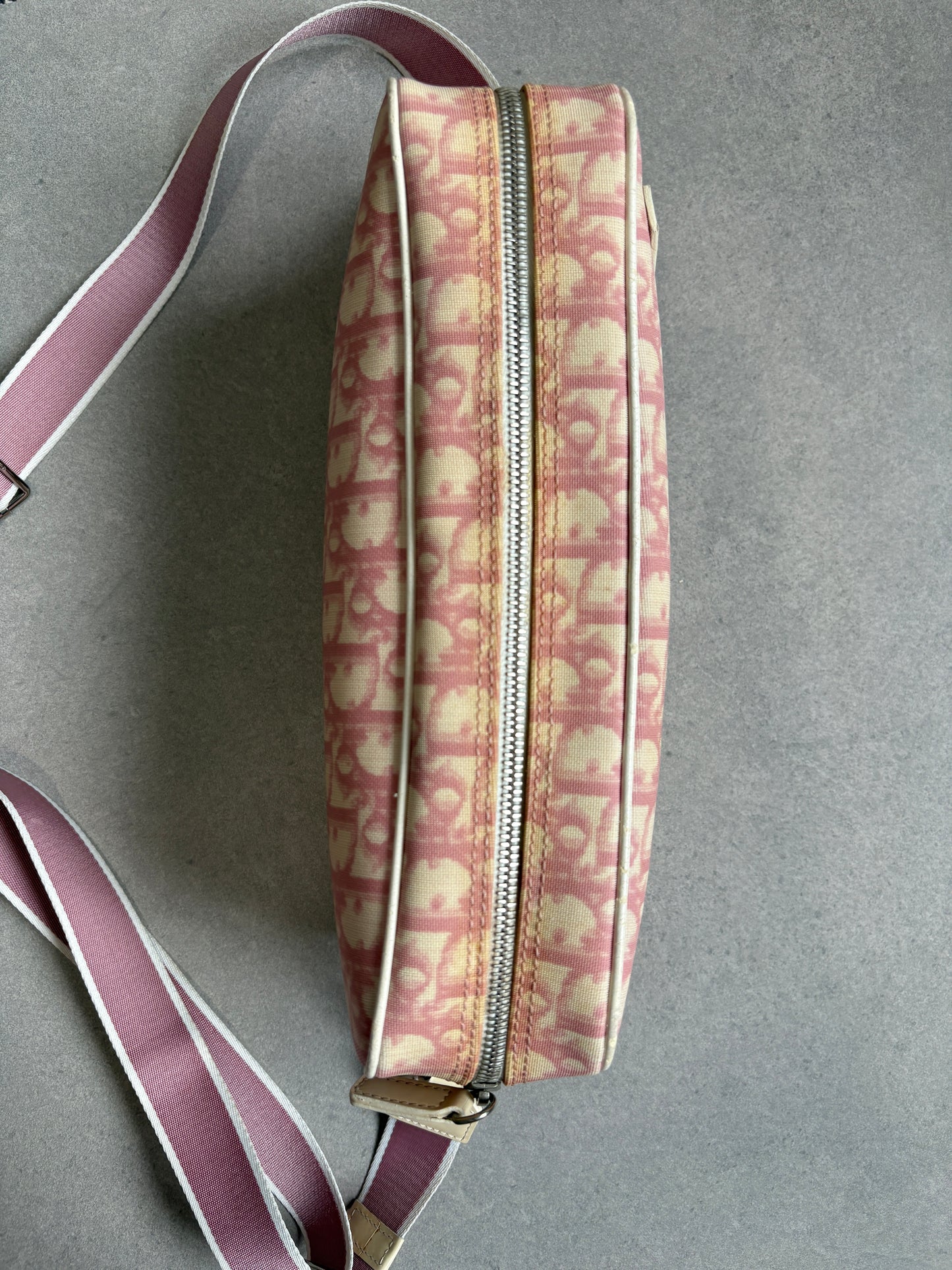 Christian Dior 2000s Pink Trotter Monogram Shoulder Bag