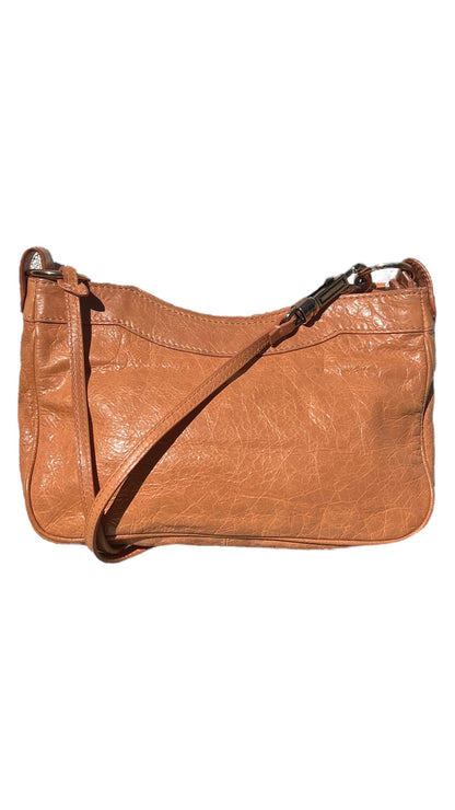 Balenciaga Orange Leather City Hip Crossbody Bag 2000s