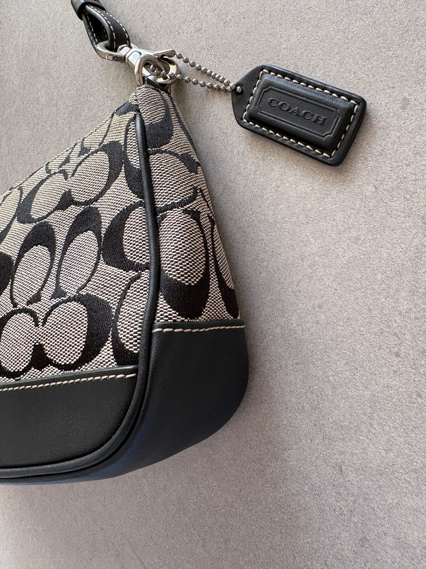 Coach Demi Black and Grey Shoulder Bag