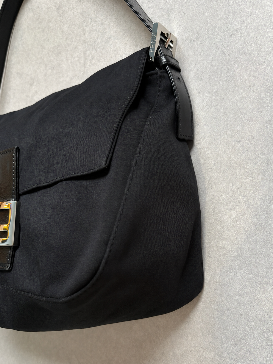 Fendi Baguette Mamma Shoulder Bag Black