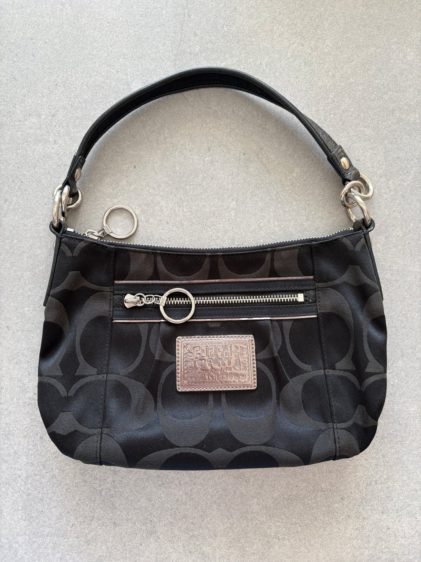 Coach Poppy Black Poppy Two-Way Handbag