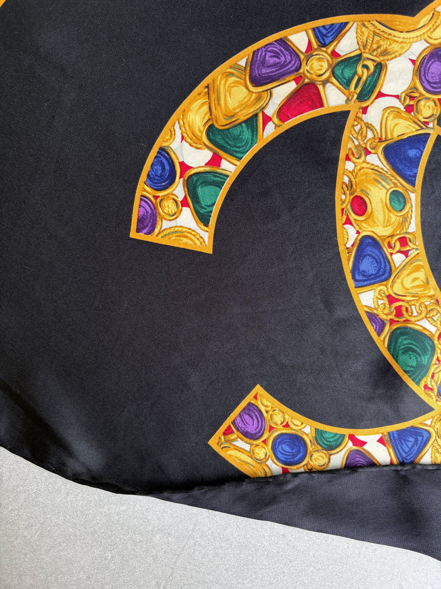 Chanel Silk Scarf with CC Logo