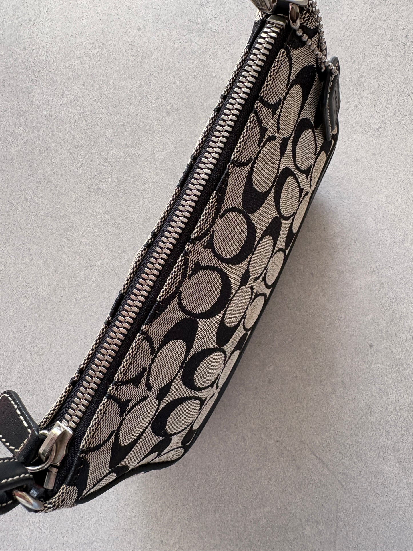 Coach Demi Black and Grey Shoulder Bag