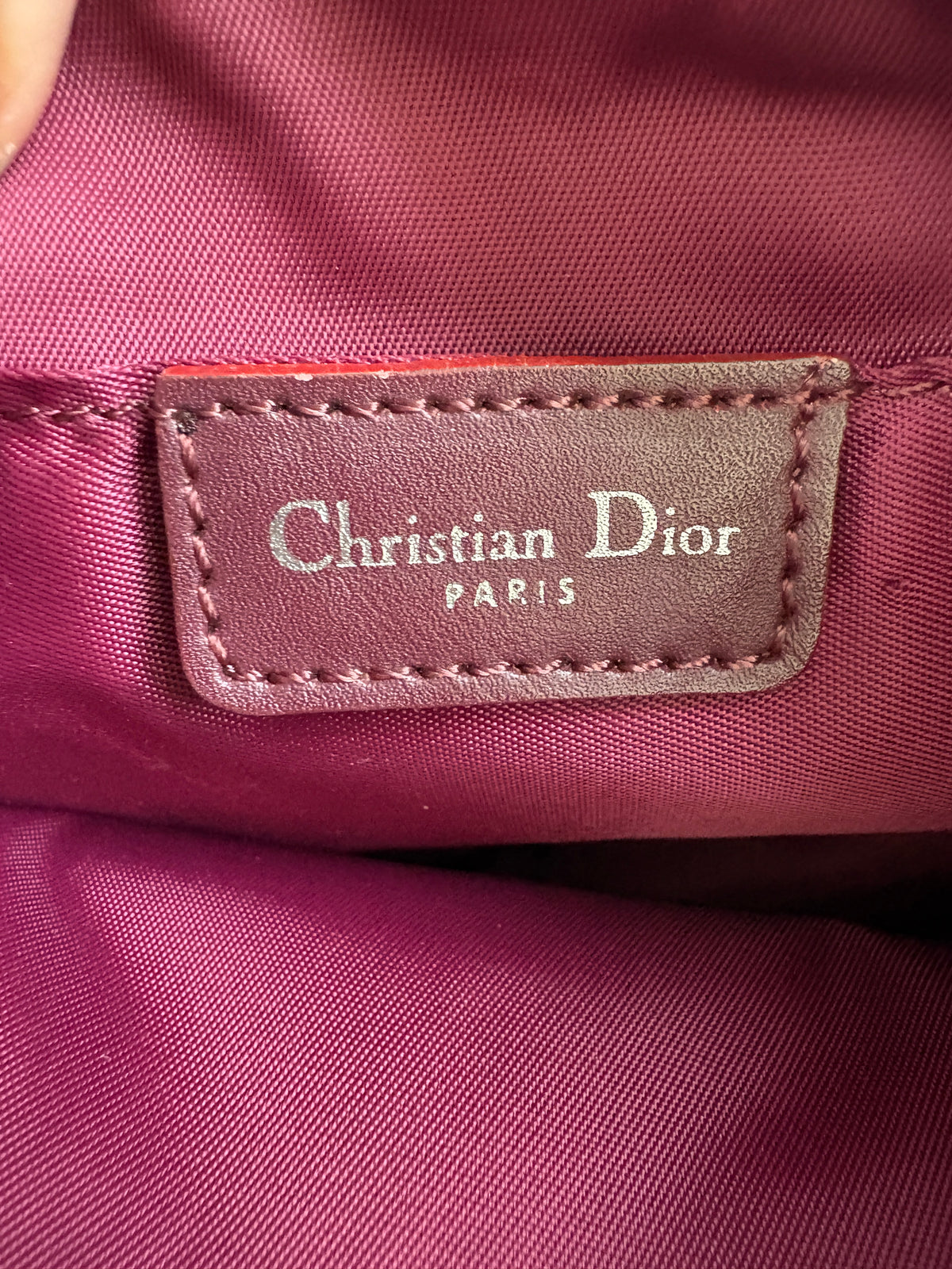 Christian Dior 2000s Red Trotter Monogram Shoulder Bag