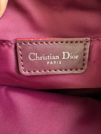 Christian Dior 2000s Red Trotter Monogram Shoulder Bag