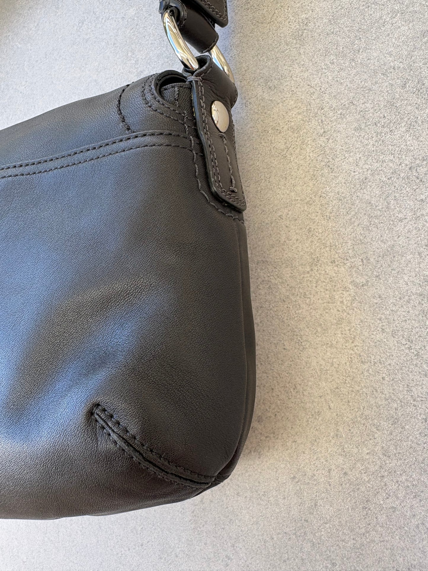 Coach Soho Black Leather Shoulder Bag