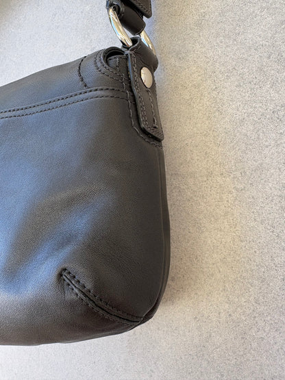 Coach Soho Black Leather Shoulder Bag