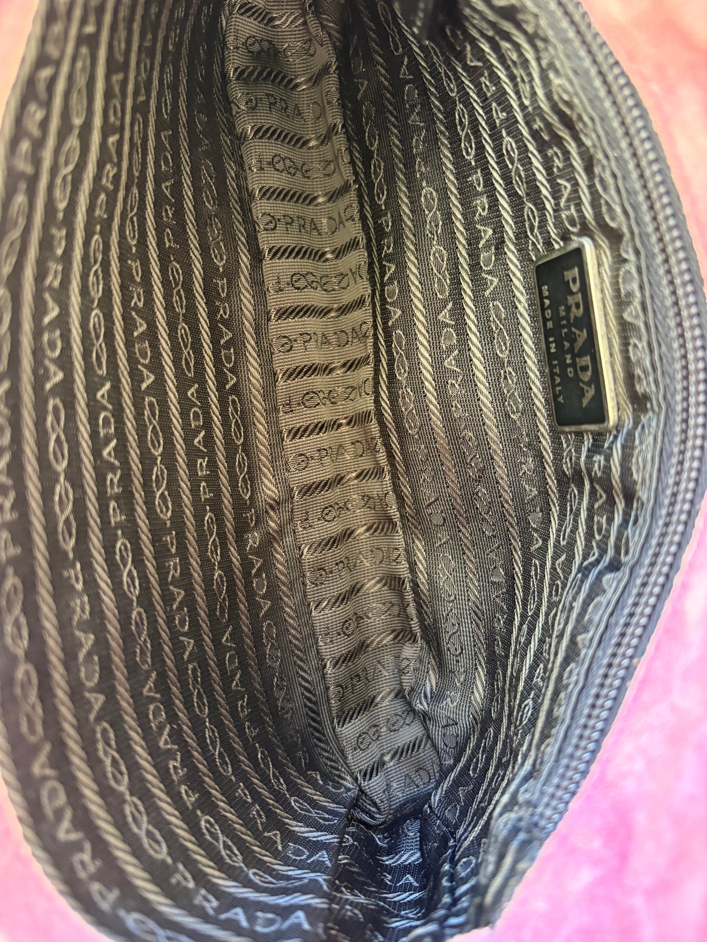 Prada Knit Shoulder Bag Pink