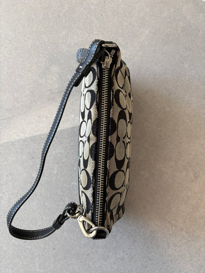 Coach Demi Black and Grey Shoulder Bag