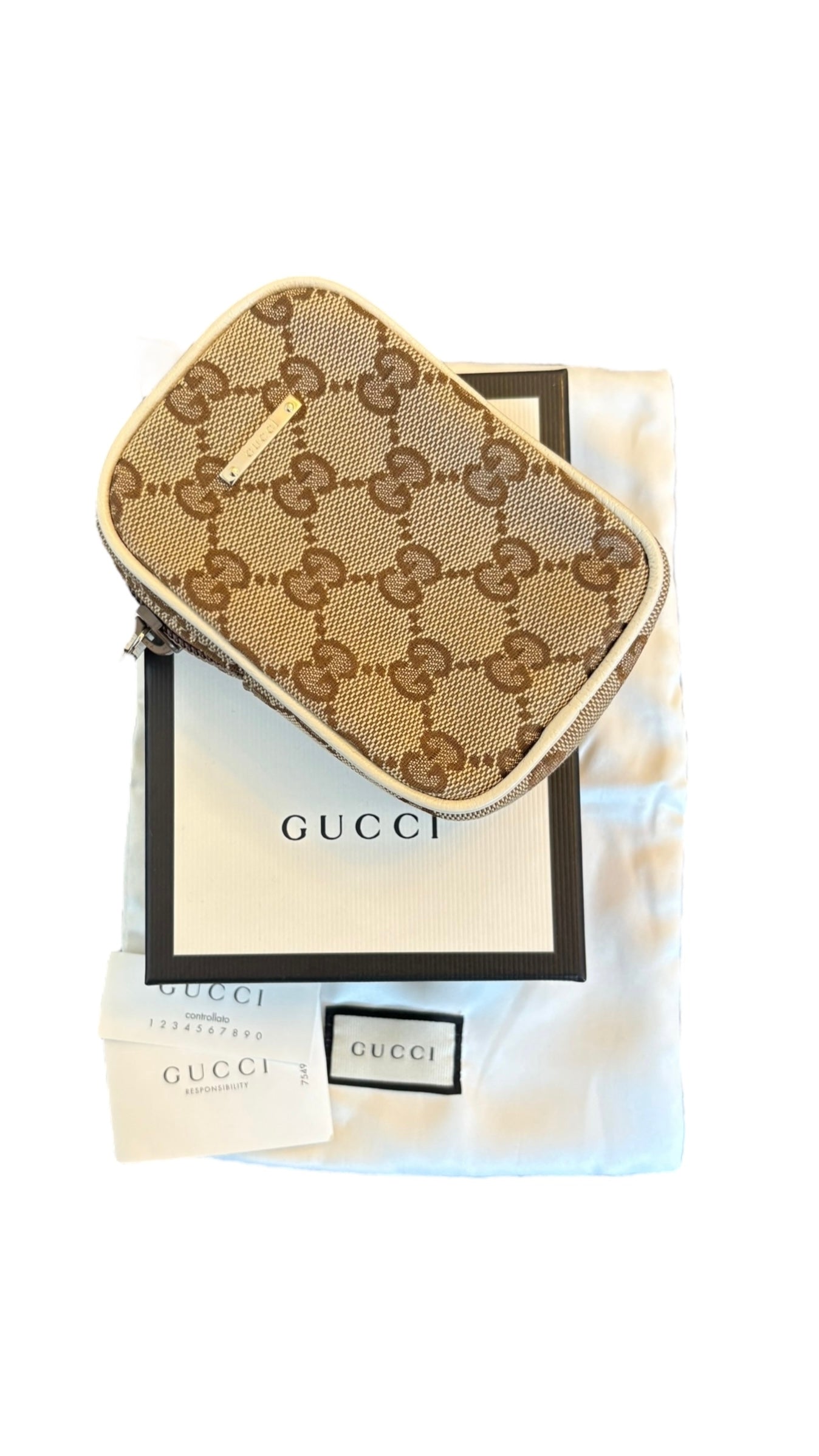 Gucci Canvas Pouch Beige