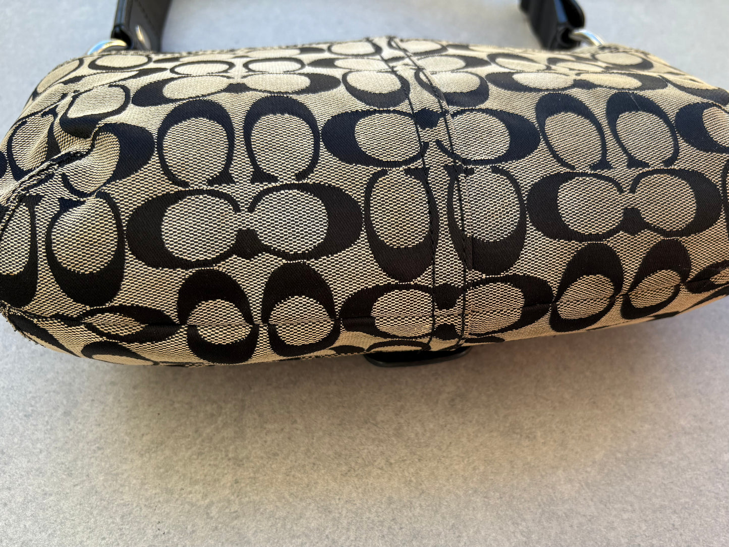 Coach Soho Black and Grey Monogram