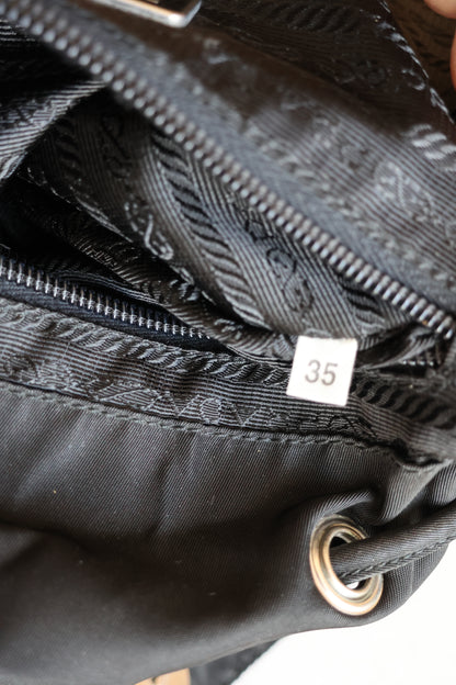 Prada Black Re-edition 2000 Nylon Backpack